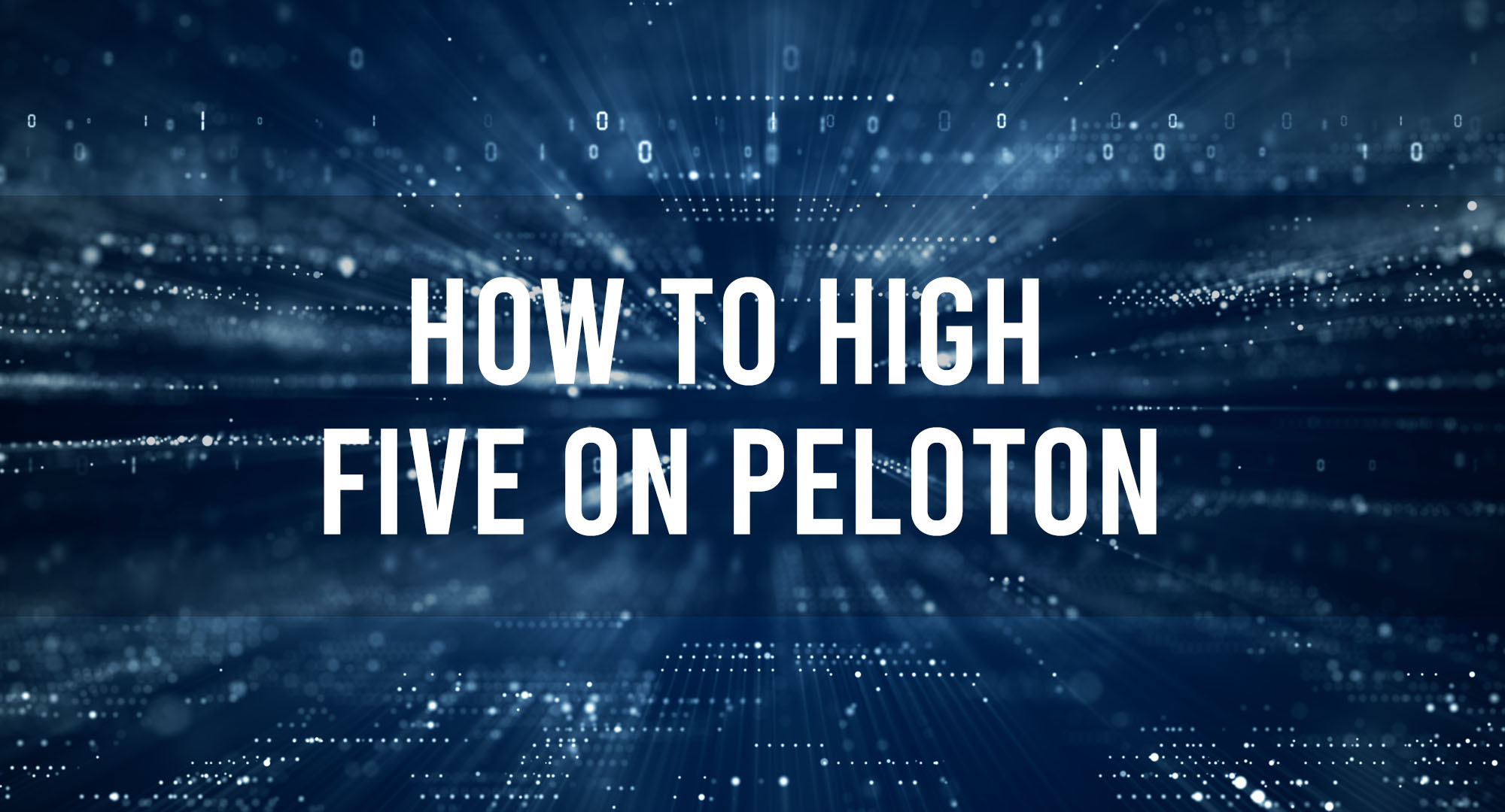 How to high five on peloton